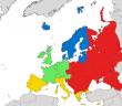 Карта стран европы черно белая